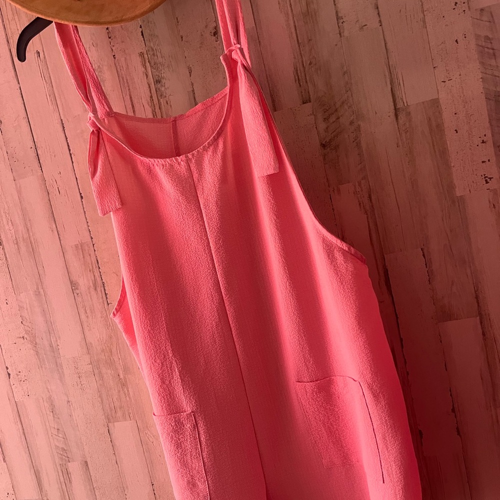 Pink Sleeveless Jumpsuit